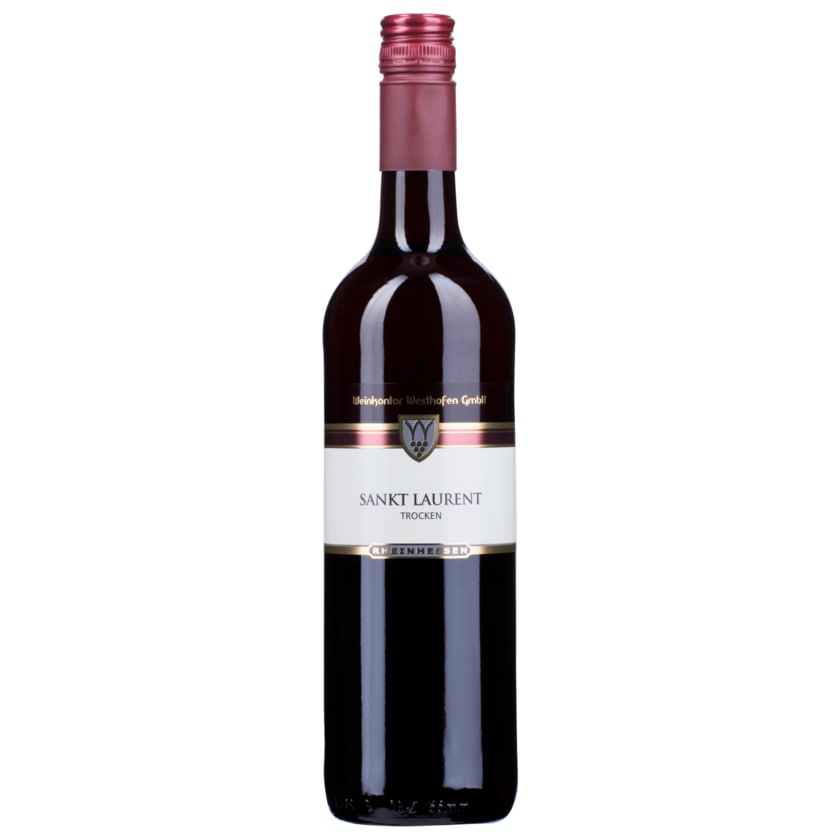 Weinkontor Westhofen Rotwein Sankt Laurent QbA trocken 0,75l